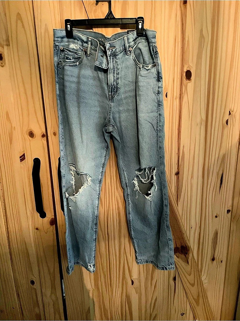 American Eagle AE Boyfriend Jean Distressed Boyfriend Jeans in Blue Size 12